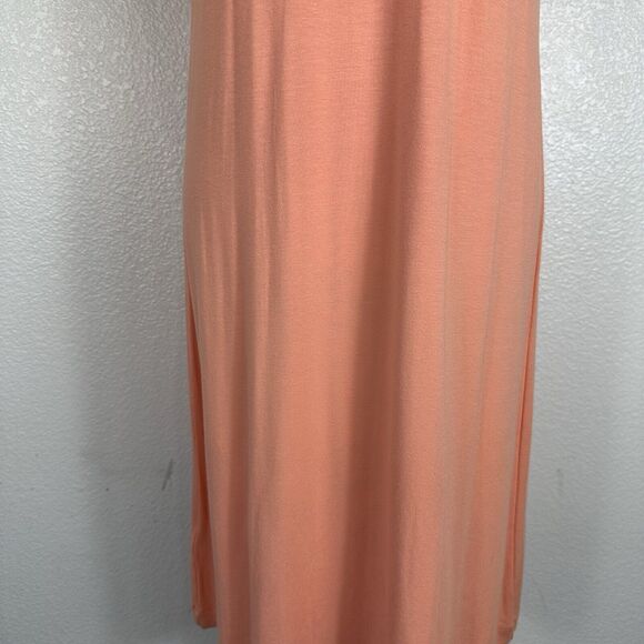 Tommy Bahama Dress Women Small Coral Peach Jersey Knit Shift Tank Coverup Beach - Picture 5 of 11